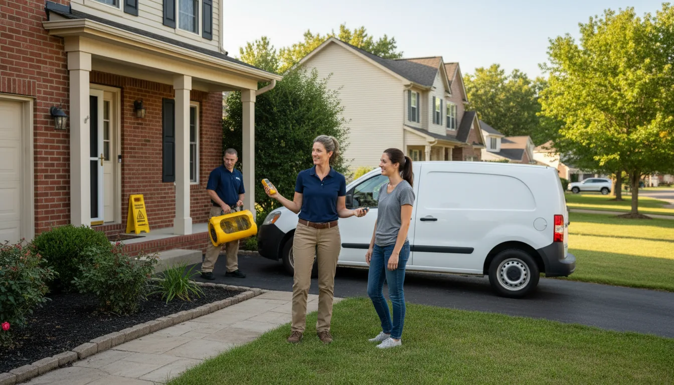 Residential water damage restoration in Waldron, AR